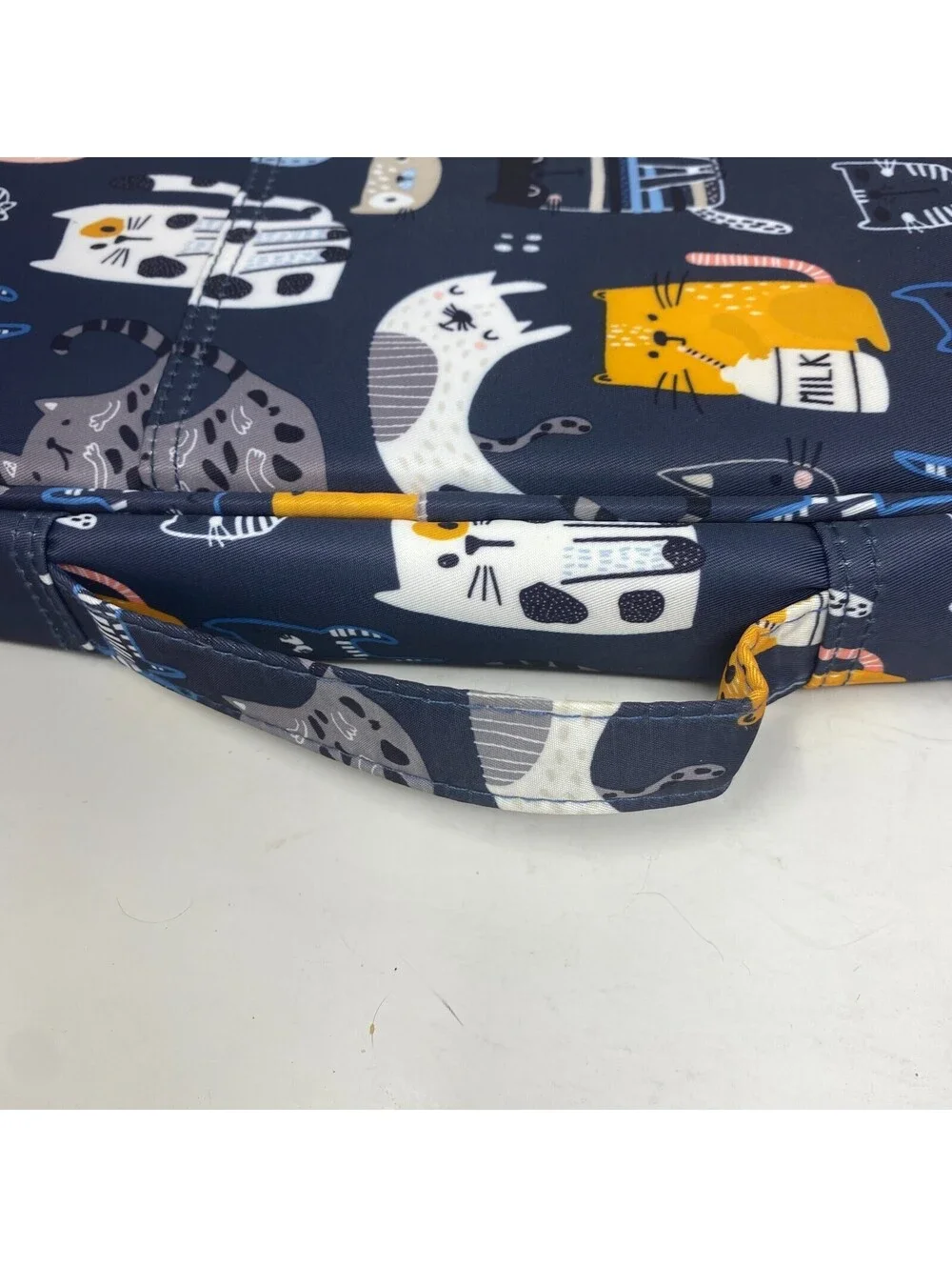 Cat Print Large Capacity Colored Pencil Case Organizer 48 Slots Multi Layer Bag